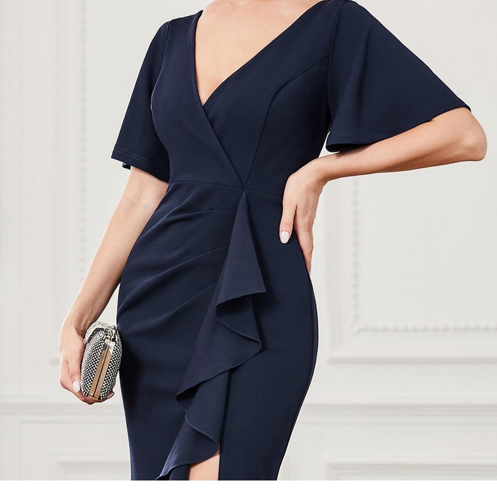 Navy Blue Full length Gown, Mother of Bride, Groom